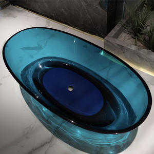 Vanstar colore personalizzato Super caldo vendite lago blu nero rosso arancio giallo Freestanding in resina trasparente vasche da bagno bordo spesso - Product Image 3
