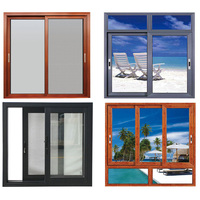 Ventanas Corredizas Francesas de Diseño Moderno, Ventana Plegable de Aleación de Aluminio Insonorizada, Horizontal de Acero Inoxidable para Uso en Hoteles