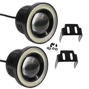 Car Angel Eye Fog <b>Light</b> High Power Bright Halo Angel Eye Rings 3.5 Inch <b>Projector</b> Lens Headlight With Daytime Running <b>Light</b> - Product Image 5