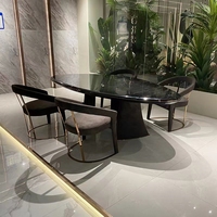 Ensemble de chaises de table à manger à motif gaufré en tissu nordique design de luxe meubles de salle à manger avec garniture en acier inoxydable