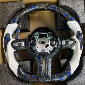 Venta Directa de Fábrica: Volante de Fibra de Carbono Forjado para <span class=keywords><strong>BMW</strong></span> M2 M3 M4 F10 F50 F30 F32 F80 F82 F90 E90 E92 E70 E71 E87 F20 - Product Image 1