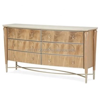 Luxueux mobilier moderne de salon salle à manger en bois buffet à 4 portes buffet
