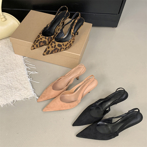 Nouvelle collection printemps-été, sandales à talons hauts sexy européennes et américaines, imprimé léopard, tongs pour femmes, pour les soirées - Product Image 3