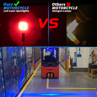 Lampu Peringatan Forklift DXZ BX4-T2 LED 4 inci 600LM 6W 9-80V Baru untuk Retrofit/Peningkatan