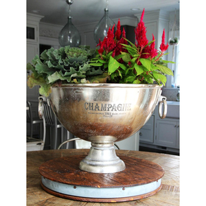 Dernier modèle Grand bol de seau à glace pour boissons Barware Discothèque Party Decor Aluminium Nickel Plating Piédestal Flower Bowl - Product Image 1