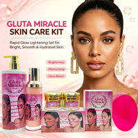 Kit Éclaircissant Rapide Gluta Miracle : Ensemble de Soins à Base de Glutathion pour un Teint Uniforme et une Correction des Taches Brunes – Soin Visage et Corps