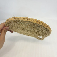 Sous-verre rond tressé suspendable de qualité supérieure en écorce de maïs naturelle, tapis de table/serviette de table pour le thé, fabriqué
