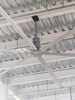 Industrieller Axialventilator 20ft Rotorblattdurchmesser 13200m/min Luftstrom 380V Dachmontage-Gebläse Aluminiumlegierung Kugellager Touch-Steuerung