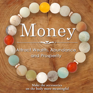 Pulsera Curativa de Amazonita Go2boho, Pulsera de Piedras Preciosas Naturales para la Calma Mental, Atracción de Riqueza <span class=keywords><strong>y</strong></span> Equilibrio Energético - Product Image 1