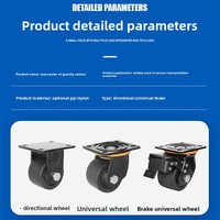 Roulettes pivotantes robustes sur mesure en PP, roues industrielles, capacité de charge de 500 kg, roulettes universelles pour équipement de machine, roulettes pour armoires