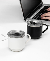 Flacon à vide à double paroi Design Camping 330ml Tasse pour boissons chaudes et froides Couvercle coulissant Tasse à café avec poignée pour thé Voyage