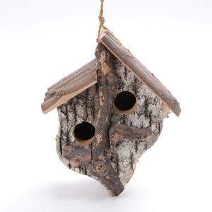 Aanpassen Handgemaakt Vogelhuisje Rustieke Natuurlijke Outdoor Opknoping Massief Hout Vogelhuis Dierenhuis - Product Image 2