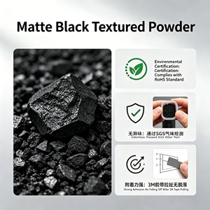 Durable Electrostatic Spray Powder Coating <strong>Black</strong> Hardness Sand <strong>Matt</strong> <strong>Black</strong> Texture Durable Powder Coating <strong>Paint</strong> - Product Image 4
