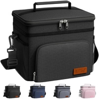 Sac à déjeuner thermique double couche, boîte à lunch isolée, sac isotherme souple, grande capacité, pliable, portable, 25x17x20cm