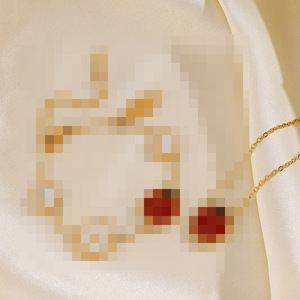 Châu Âu Mỹ phong cách nữ động vật bảy sao bọ rùa Vòng Cổ Vòng đeo tay thiết lập phổ biến titan thép trang sức thời trang cho - Product Image 2