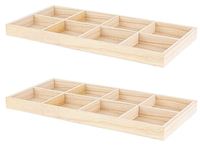 Plateau en bois personnalisé avec 5 sections pour le tri, le service et l'emballage de noix, plateau sectionnel