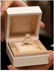 Luxuriöse Hochzeits-Versprechensringe 925 Sterling Silber Ovaler Schliff 50-Cent Moissanit Krappenfassung Verlobungsring für Damen Schmuck - Product Image 6