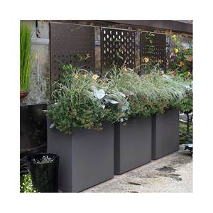 Customlarge kim loại ngoài trời trồng hộp ngoài trời Lớn Vườn <span class=keywords><strong>corten</strong></span> thép chậu hoa - Product Image 4