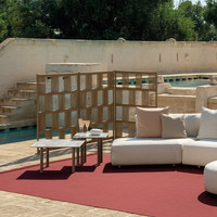 Separador de Espacios para Jardín de Mimbre de Doble Cara, Biombo de Privacidad de Ratán para Decoración de Villa, Balcón, Patio
