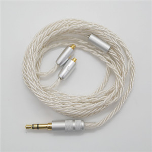 Silver Plated MMCX <b>Headphone</b> Cable For SE846 SE535 SE215 SE425 UE900 Male To Male Audio <b>Adapter</b> Coiled Design - Product Image 1