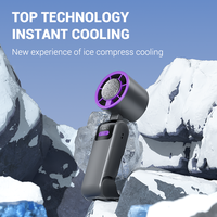 2025 Portable pliable portable Turbo ventilateur 100 vitesse refroidissement à froid glace compresse petit ventilateur électrique Rechargeable ventilateur de Table pour la maison