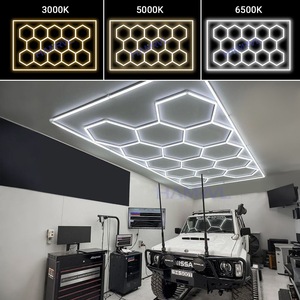 Lampada LED <span class=keywords><strong>Esagonale</strong></span> Dimmerabile per Officina e Garage, Pannello a Nido d'Ape per Soffitto, IP66 Impermeabile, AC 632W 6500K, per Detailing Auto e Autolavaggio - Product Image 5