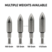 Pointes de flèches HT OEM HUANTU en acier inoxydable 304, 125 grains, accessoires de tir à l'arc pour tir à l'arc classique et composé