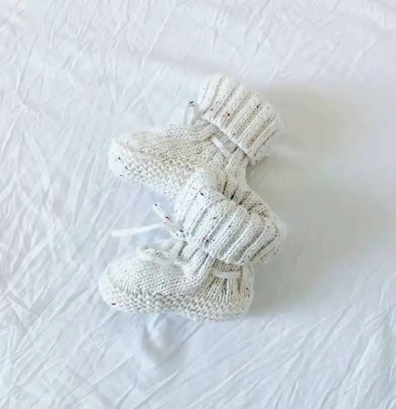 Baby Shower Gift Cozy Knit Socks Newborn Crib Shoes Cotton Booties
