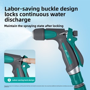 Buse de tuyau d'arrosage de jardin avec buse en métal <span class=keywords><strong>Pistolet</strong></span> à <span class=keywords><strong>eau</strong></span> en métal à haute pression avec déclencheur <span class=keywords><strong>vert</strong></span> Buse de pulvérisation à haute pression - Product Image 4