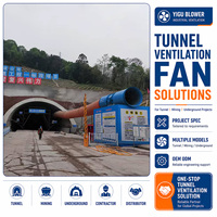 Ventilateur de tunnel sur mesure de 132 kW, 2000 mm, haute performance, pour chantiers de construction massifs et projets de ventilation souterraine