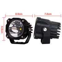 Nouvelles lampes antibrouillard super lumineuses pour camion tout-terrain 4x4, blanc ambre, 3 pouces, 25W, 12V, LED pour Polaris UTV ATV