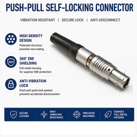 Connecteur UHUB Série 0B Haute Précision, Prise Métallique Légère Push-Pull pour Système de Contrôle de Cardan de Caméra