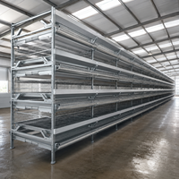 Cage à poulets automatique de type H pour ferme avicole de 80 000 oiseaux, Douala, Cameroun, longue durée de vie, coût de main-d'œuvre réduit, qianmu