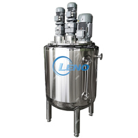 Cuve de mélange en acier inoxydable à double enveloppe LENO avec agitateur, réacteur émulsifiant liquide, homogénéisateur et chauffage électrique à vapeur