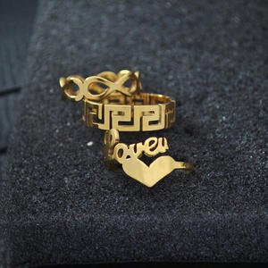 R.Gem. <span class=keywords><strong>Set</strong></span> di <span class=keywords><strong>anelli</strong></span> da dito per donna e ragazza con nodo a snodo in acciaio inossidabile placcato oro 18 carati Boho <span class=keywords><strong>Vintage</strong></span> Nail Midi Knuckle - Product Image 4