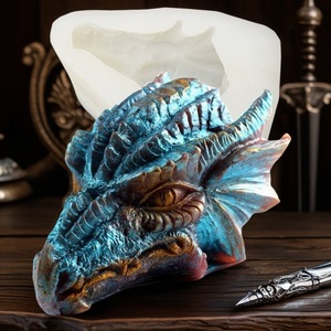 Dragon Shaped Silicone Mold For Candle Diffuser Stone Plaster Clay DIY Home Decor Mold - Product Image 1