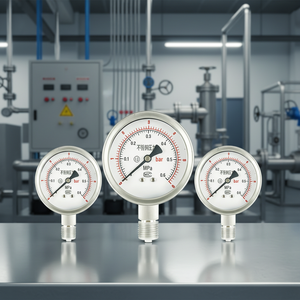 Manômetro de Pressão a Vácuo em Aço Inoxidável TK-YB-100 - Pressão Negativa para Água/Óleo - Faixa de -0.1 a 60MPa - Product Image 6