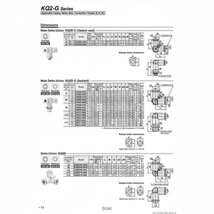 นิวเมติก SMC ฟิตติ้งแบบ one-touch KQ2D10-03GS ชิ้นส่วนนิวเมติก - Product Image 1