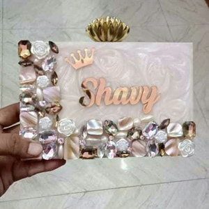 Bolso de Mano de Resina con Diseño Artístico Estilo Amor para Mujer, Hecho a Mano, con Técnica Esculpida, Accesorios de Moda Europeos Únicos - Product Image 1