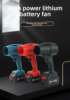 Souffleur industriel sans fil rechargeable haute puissance à batterie au lithium, sèche-cheveux en plastique, collecteur de feuilles mortes et de poussière, sans balais