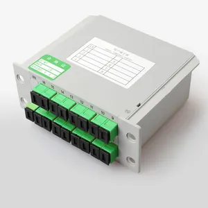 إدراج بطاقة كاسيت PLC LGX Splitter SC APC 1*4 1*8 1*16 1*32 1*64 FTTH المكونات في نوع الألياف