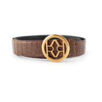 Ceinture en cuir de vachette de luxe Zenos, motif crocodile, avec boucle à ardillon en alliage, largeur 2-4 cm, longueur 100-125 cm