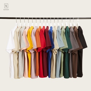 <span class=keywords><strong>Lulu</strong></span> Wholesale T-shirts pour hommes en coton 100% de haute qualité, poids lourd 280 g/m², vierges pour la personnalisation des designers - Product Image 1