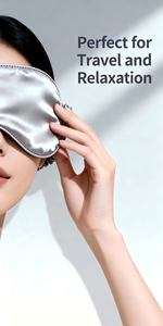 Antifaz para dormir de seda 100% orgánica de morera, directo de fábrica, con banda elástica ajustable, antifaz grande de seda estampada. - Product Image 5