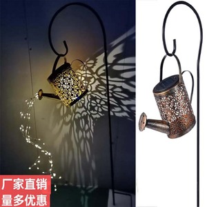 Solar Watering Can <b>Light</b> <b>Led</b> Outdoor Garden Lawn Stake With Solar Panel Waterproof Projector Lamp - Product Image 1