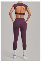 Leggings taille haute pour femmes, T-shirts, Vêtements de sport, Marque privée, Dropshipping, Hauts de yoga, Tous types