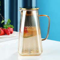 Kwaliteitsglas waterkan, karaf en kanjerset met deksel, hittebestendig, borosilicaat, luxe uitvoering, groothandel, fabrieksleverancier, goedkope prijs