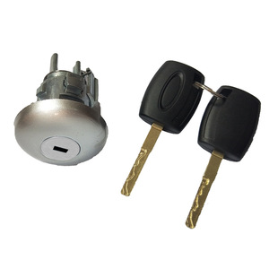 Ford Car Door Lock Cylinder 1926219 1781417 With 2 Keys Aluminum <b>Light</b> Grey Cylindrical Lock For Ford Tourneo - Product Image 4