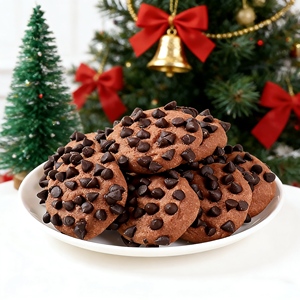 Biscotti con Gocce di Cioccolato dal Gusto Artigianale Premium, Texture Croccante, Snack Quotidiani, Biscotti Doppi con Gocce di Cioccolato per Caffetterie - Product Image 5