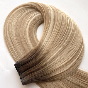 Extensioni per <span class=keywords><strong>capelli</strong></span> Genius Weft Haiyi 2025: <span class=keywords><strong>Cioccolato</strong></span> Marrone con Riflessi Biondo Chiaro e Marrone Noce - Le più vendute! - Product Image 2